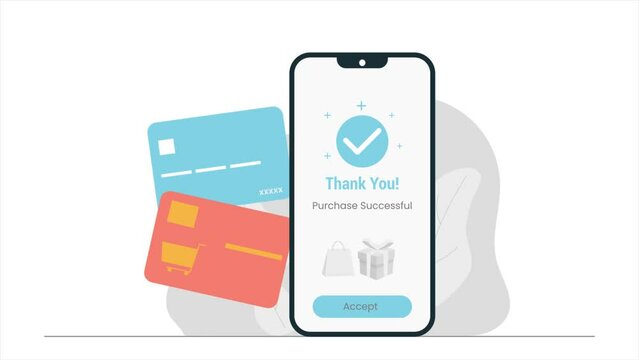 animated card and mobile app, electric payment, secure payment conceptual video 4K animation, suitable for webpage, explainer, presentation, etc.	