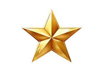 golden star isolated on white