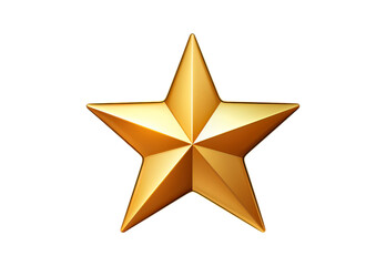 golden star isolated on white