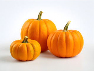 Obraz premium Various varieties of pumpkins are grown for food. The pumpkin's thick skin contains seeds and edible flesh. The general appearance of pumpkins is dark yellow to orange.