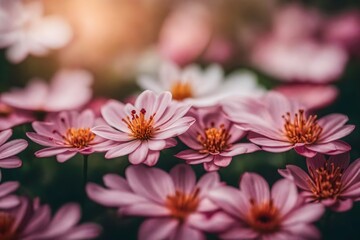 pink and white flowers