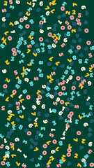 Falling pastel numbers. Math study concept with flying digits. Beautiful back to school mathematics banner on blackboard background. Falling numbers illustration.