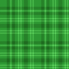 Green Tartan Plaid Pattern Seamless. Checkered fabric texture for flannel shirt, skirt, blanket
