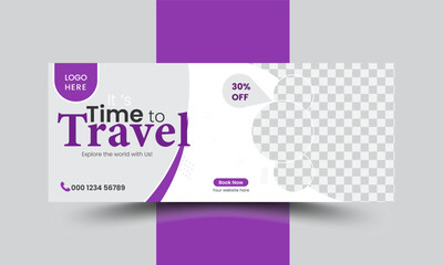 Vector Travel Facebook Cover Facebook cover Design template