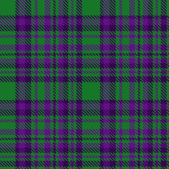 Green Purple Tartan Plaid Pattern Seamless. Check fabric texture for flannel shirt, skirt, blanket
