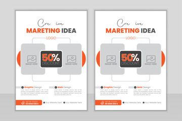 Obraz premium business flyer design template, modern brochure in a4