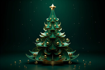 Holiday background with a Christmas Tree