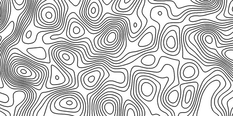 Abstract Topographic Map in Contour Line Light stripes on a white background Topographic Map topo contour map and Ocean topographic line map with curvy wave isolines vector