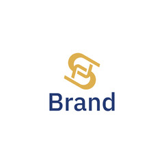 Modern Letter S and N Logo Design