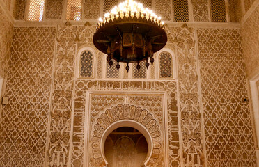 Madrasa di Ben Youssef, Medina di Marrakech. Marocco - obrazy, fototapety, plakaty