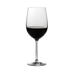 black water in wine glass isolated on transparent background,transparency 