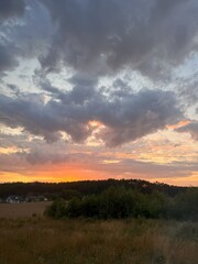 The clear and bright sky of summer, with a smooth texture of clouds and a calm and peaceful atmosphere. the summer sky, with soft and fluffy clouds