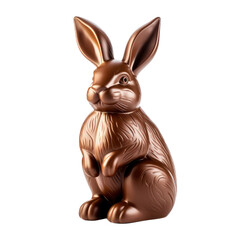 Rabbit chocolate,for easter celebration,sweets chocolate in rabbit shaped isolated on transparent background,transparency 