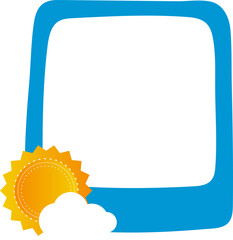 Makar Sankranti photo frame, cartoon style