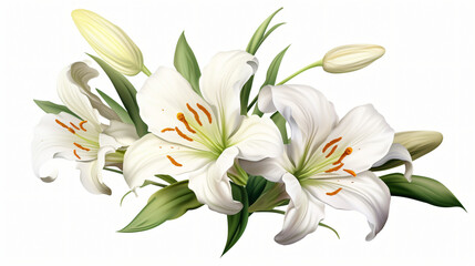 Fototapeta na wymiar Graphics of spring lilies