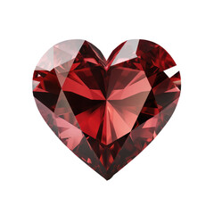 Naklejka na ściany i meble dark red heart diamond isolated on transparent background,transparency 