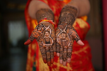 traditional indian bridal mehendi 