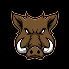 Obraz premium boar head for tattoo, sport team mascot or wildlife design