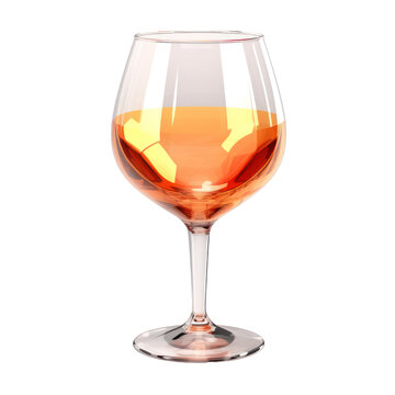 Orange glass isolated on transparent background,transparency 