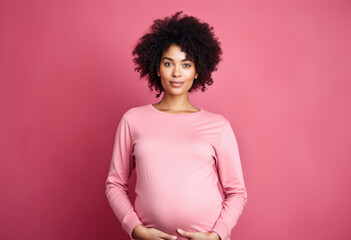Portrait of an African American pregnant woman