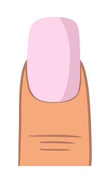 Pink Squoval Nail