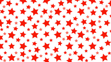 Seamless pattern with red stars
