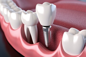 Dental Implant Dentist Performing Tooth Replacement Procedure