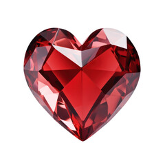 Naklejka na ściany i meble red heart diamond isolated on transparent background,transparency 