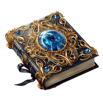 Spellbook on White Background Isolated on Transparent or White Background, PNG
