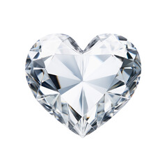 Heart diamond,diamond in hearted shape isolated on transparent background,transparency 