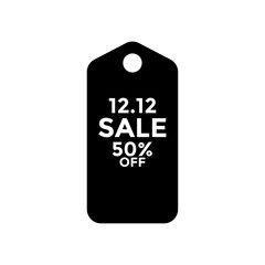 December 12. 12  sales tag template design editable text effect