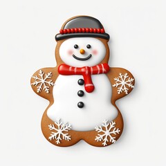 Gingerbread isolated on a white background. Christmas cookies.