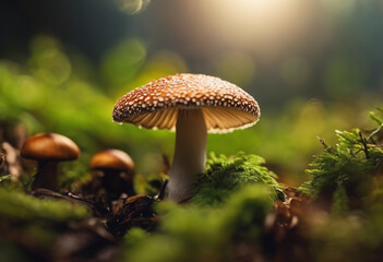 Fototapeta premium mushrooms in the forest