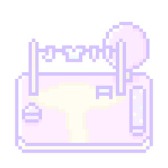 ピクセルアートな洗濯物のある箱庭♪PNG