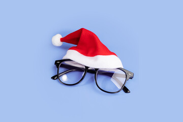 Glasses in santa hat, Vision correction, Transparent optics