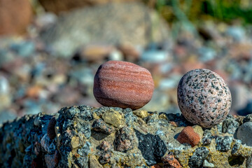 beautiful stones on the beach