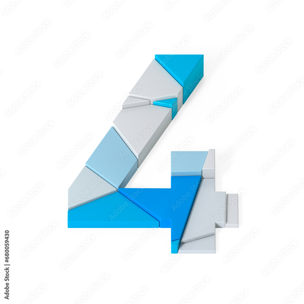 Poster multicolored extruded alphabet 