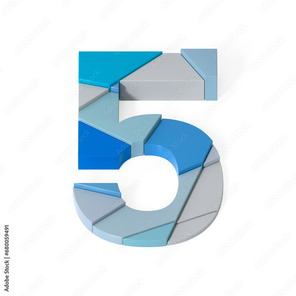 Poster multicolored extruded alphabet 