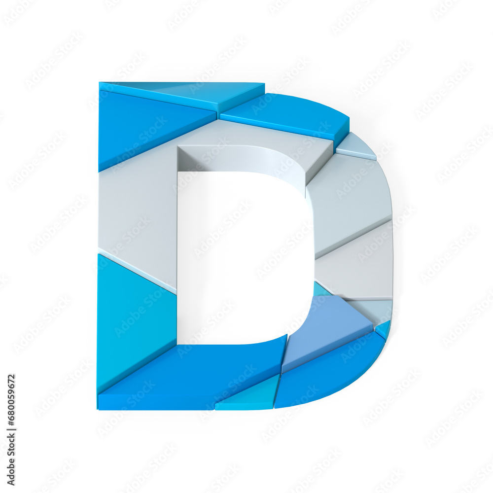 Poster multicolored extruded alphabet 