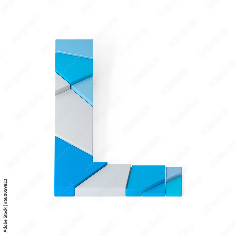 Poster multicolored extruded alphabet 