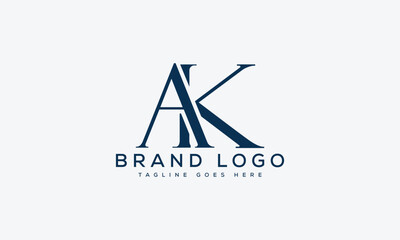 letter Ak logo design vector template design for brand.