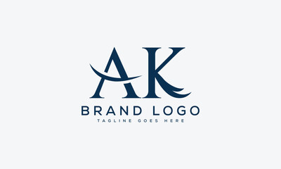 letter Ak logo design vector template design for brand.