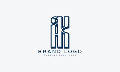 letter Ak logo design vector template design for brand.