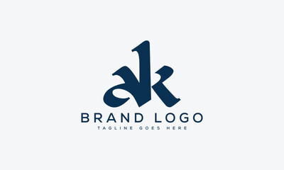 letter Ak logo design vector template design for brand.