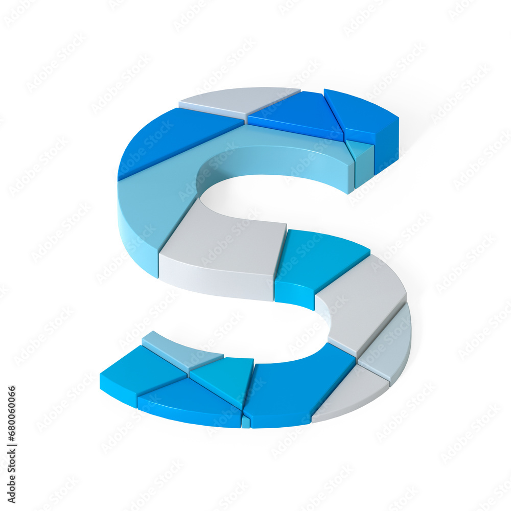 Poster multicolored extruded alphabet 