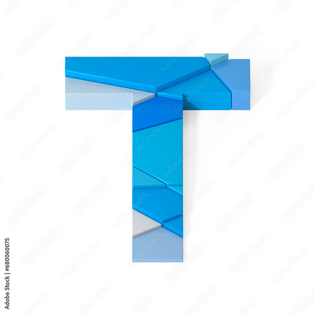 Poster multicolored extruded alphabet 