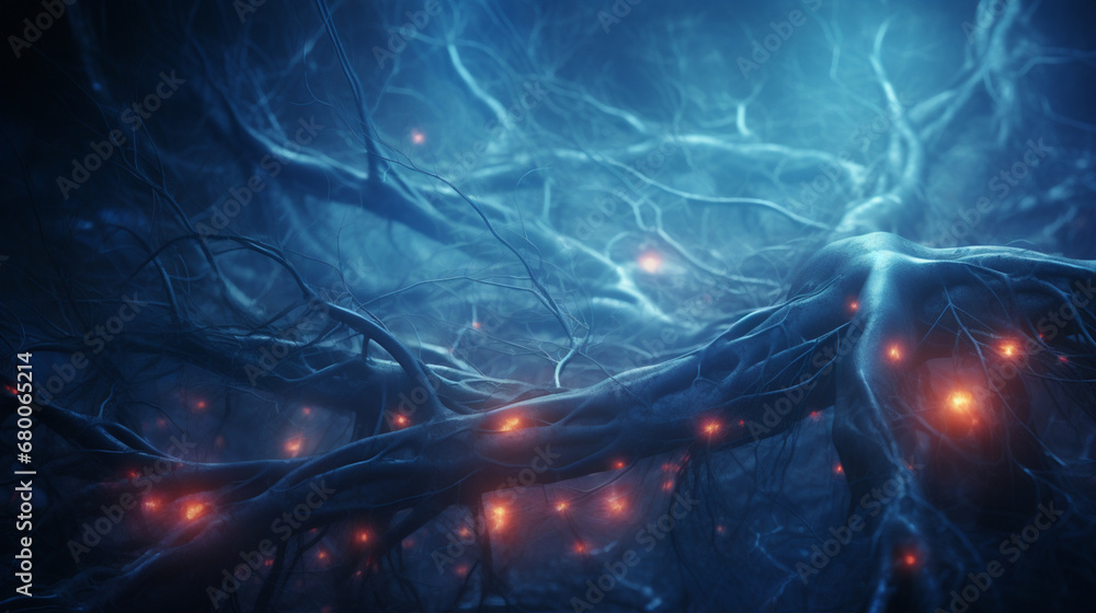 Poster neurons connecting and transmitting information.