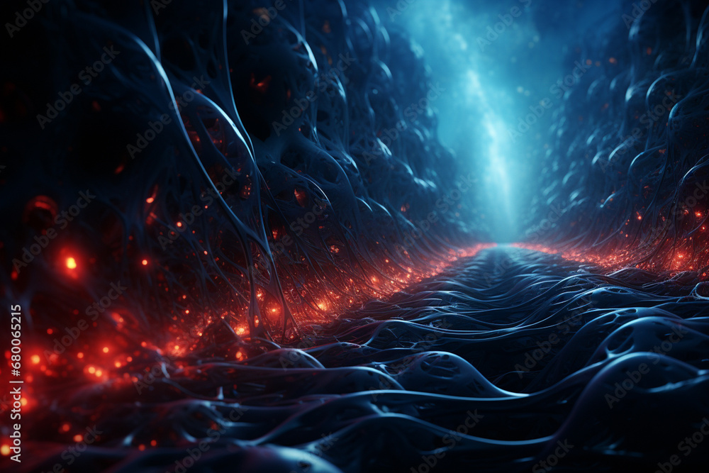 Poster neurons connecting and transmitting information.