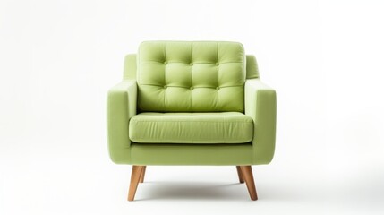 green armchair.