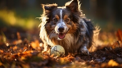 A Joyful Mutt Playing With A Soccer Ball Soccer , Background For Banner, HD